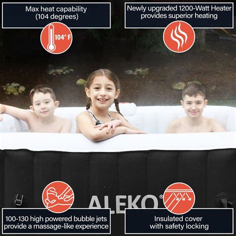 Aleko Person Jet Inflatable Hot Tub Reviews Wayfair