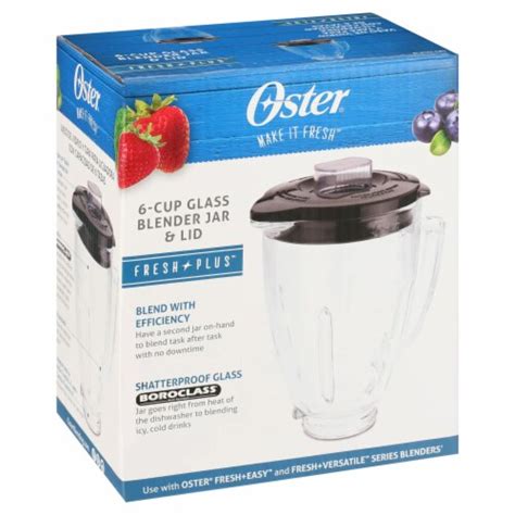 Oster 6 Cup Glass Blender Jar And Lid Replacement For Model Blstaj One