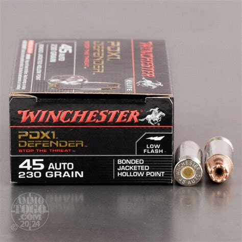 45 Acp Auto Ammunition For Sale Winchester 230 Grain Jacketed Hollow Point Jhp 200 Rounds