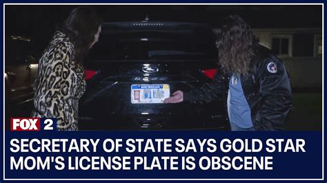 Secretary Of State Issues Gold Star Moms License Plate After Saying It Was Obscene Youtube