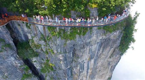 A walk in the clouds: China opens new glass skywalk | The Indian Express