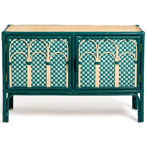 Комод для посуды из ротанга Felice Rattan Green по цене 129 500 руб ...