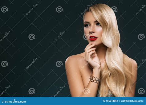 Naked Woman With Long Hair Stock Photo Image Of Posing 105044862
