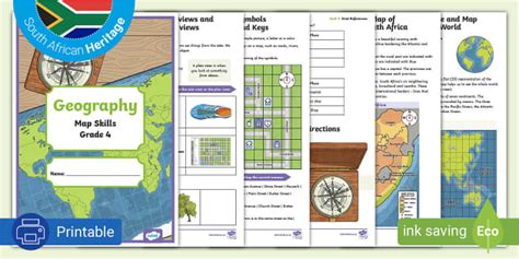 Map Skills Grade 4 Workbook L Enseignant A Fait Twinkl