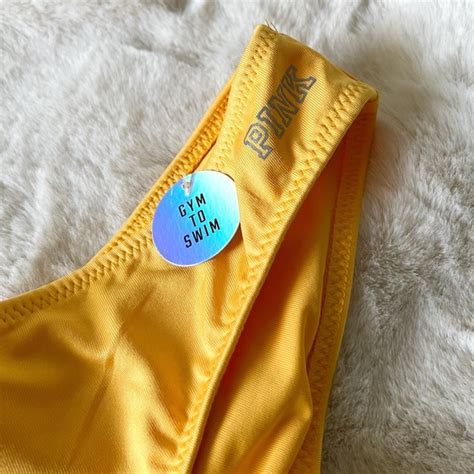 Pink Victoria S Secret Swim Nwt Pink Bikini Bottomyellow Poshmark