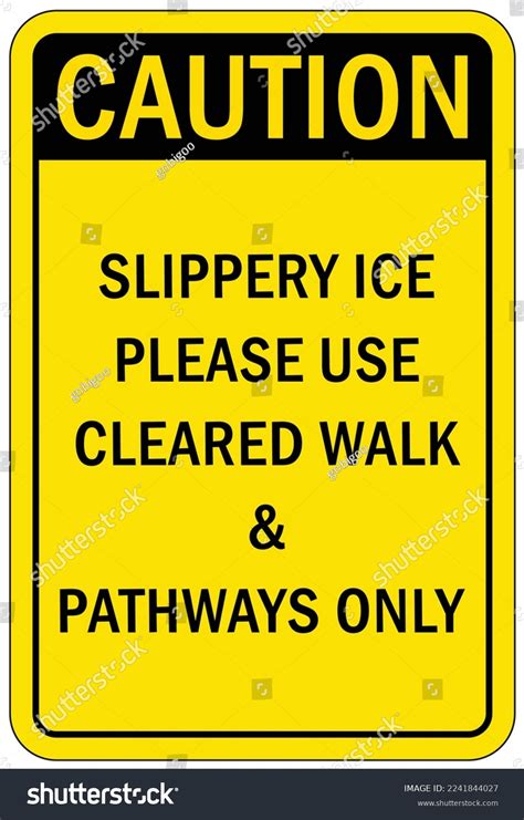 Ice Warning Sign Labels Slippery Ice Stock Vector (Royalty Free ...