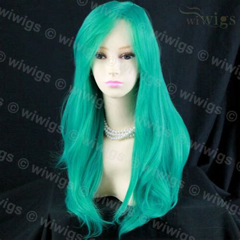 Wiwigs Animation Long Jade Green Wavy Layered Cosplay Skin Top Ladies