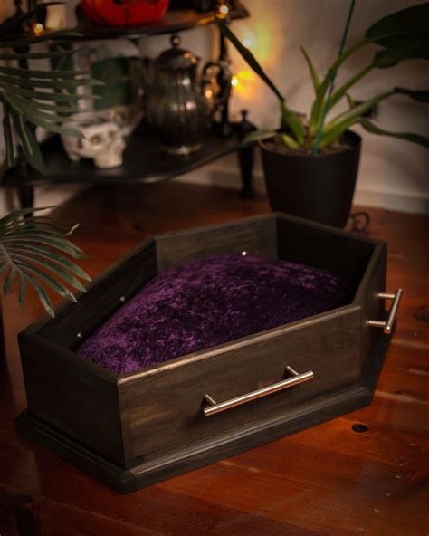 Coffin Pet Bed / Gothic Cat Bed / Coffin Dog Bed / Gothic Bed / Coffin ...