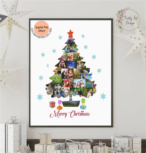 Christmas Tree Collage, Christmas Photo Collage, Custom, Photo Collage ...