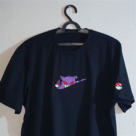 Camiseta Pokemon Gengar Bordada Shopee Brasil