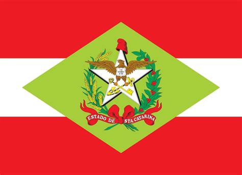 Premium Vector Santa Catarina Flag State Of Brazil Vector Illustration