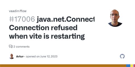 Java Net ConnectException Connection Refused When Vite Is Restarting