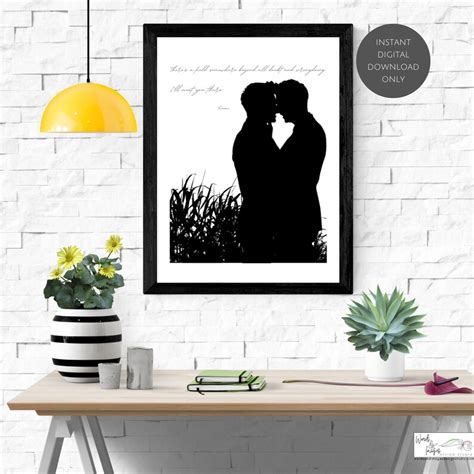 Rumi Quote Gay Art LGBT Art Art For Lovers Gay Men Rumi There Is A Field Black And White
