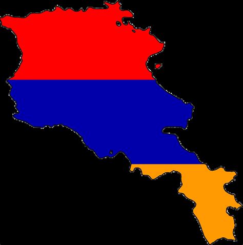 Silueta Del Mapa De Armenia Bandera De Armenia Silueta En La Bandera