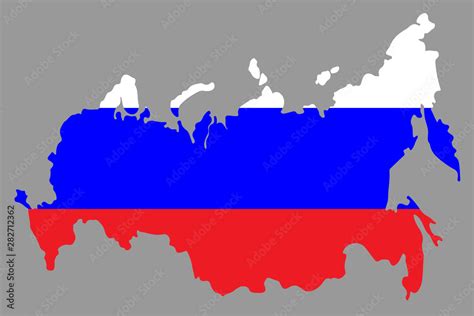 Russia map in russian flag. Russian federation vector map. Vector ...