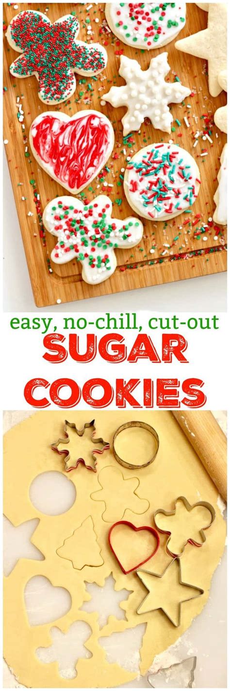 Easy No Chill Cut Out Sugar Cookies The Bakermama