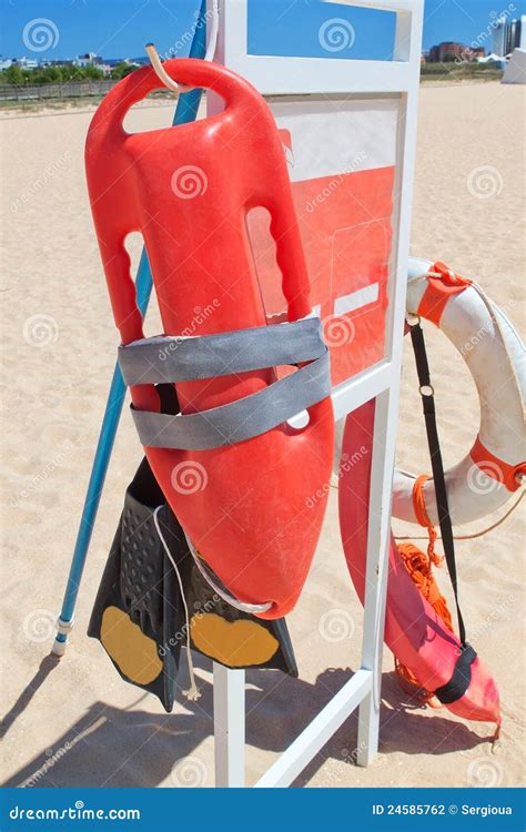 Marine Equipment Lifeguard At The Beach. Stock Photography - Image ...