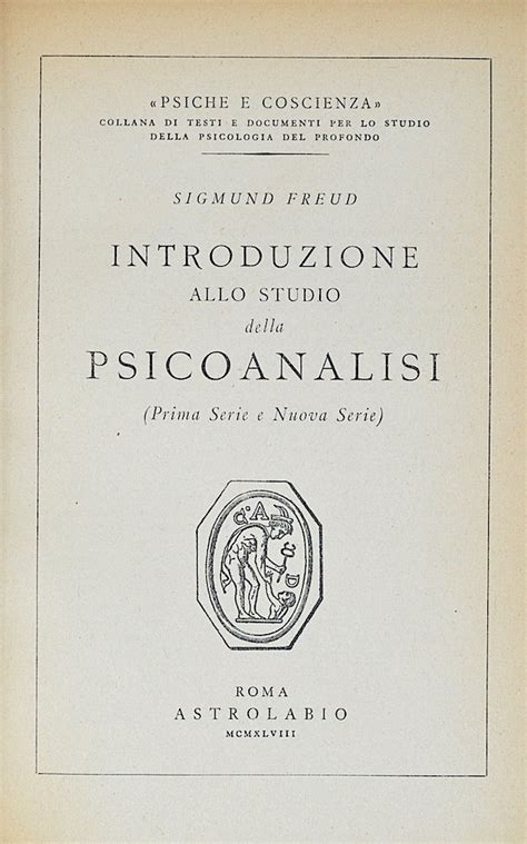 Amazon Introduzione Alla Studio Della Psicoanalisi Prima Serie E