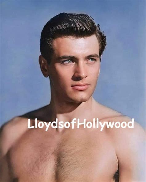 Rock Hudson Handsome Hollywood Actor Bare Chest Hunk Mid Century Beefcake Photograph 1950 Etsy