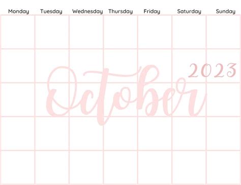 Blank Calendar, Printable Calendar, Editable Calendar, Calendar ...