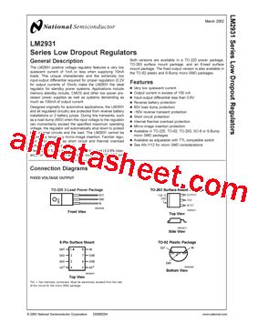 LM2931CT Datasheet PDF National Semiconductor TI