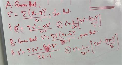 Solved A Geven That S2n−1∑xi−xˉ2 Show That 1