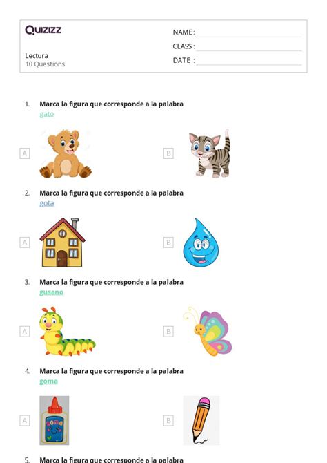 50 Lectura Hojas De Trabajo En Quizizz Gratis E Imprimible