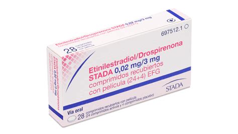 Etinilestradiol Drospirenona Stada Efg Mg Mg X Comprimidos