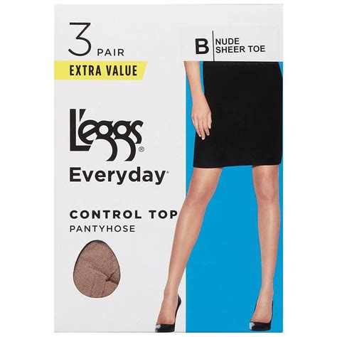 L Eggs Everyday Nylon Pantyhose Control Top Nude Nude Walgreens