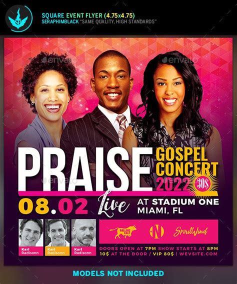 Praise Gospel Concert Flyer Template Concert Flyer Gospel Concert Flyer