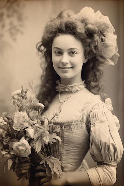 Nostalgia Por El Viejo París Foto Antigua De Una Joven Francesa