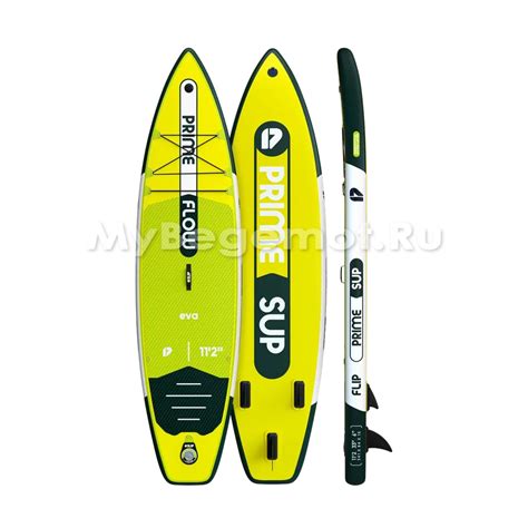 Сапборд PRIME 11.2x33x6 Flow yellow (341x84x15 см). Сап борды. SUP ...