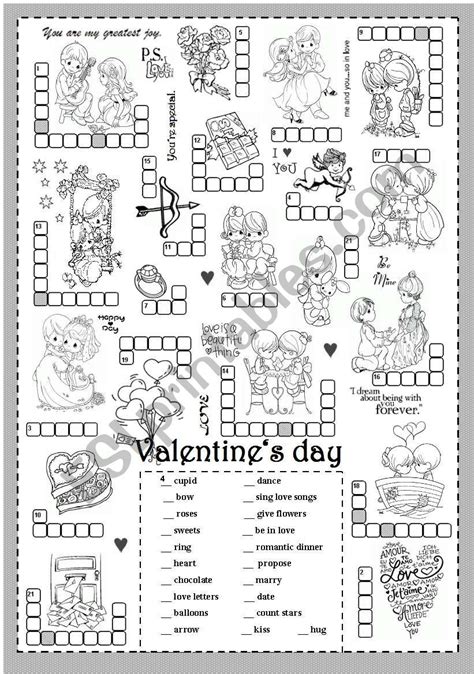 Valentines Day Esl Vocabulary Worksheets Worksheets Library