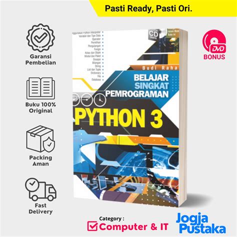 Jual Buku Belajar Singkat Pemrograman Python 3 Bonus Cd Shopee