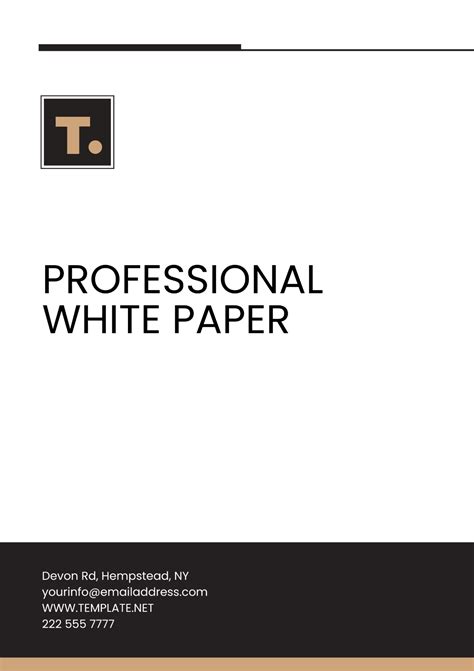 FREE White Paper Templates White Paper Word Document Template – Get Essential Templates for All ...