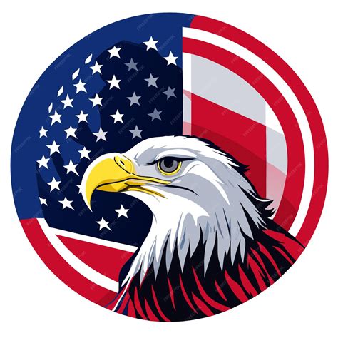 Premium Vector Bald Eagle Emblem Of American Values