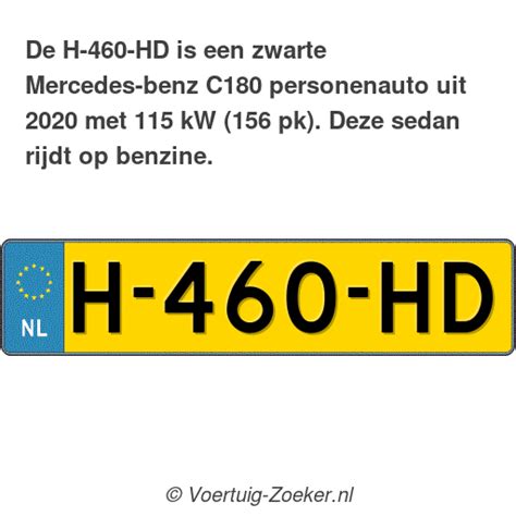 Kenteken H Hd Mercedes Benz C Auto H Hd Voertuig Zoeker Nl