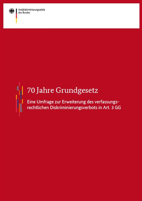 Antidiskriminierungsstelle Homepage 70 Years Of The German Basic Law