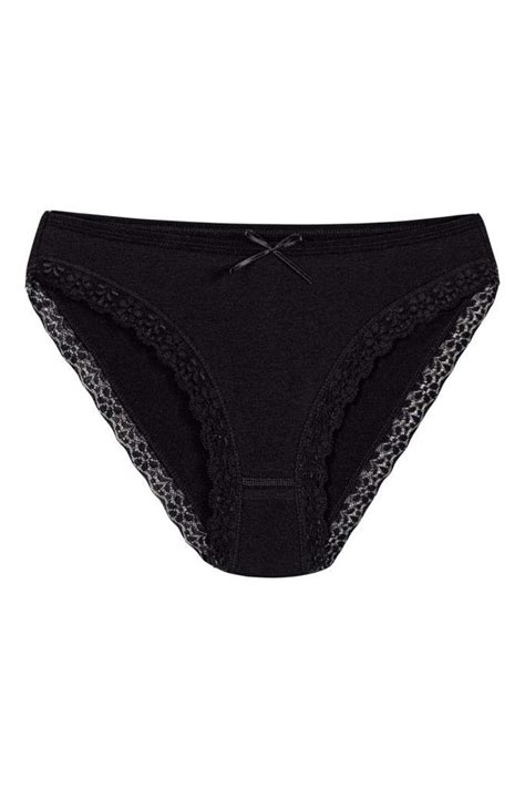 Adet Y Ld Z Bayan Likral Dantelli Bikini K Lot Siyah