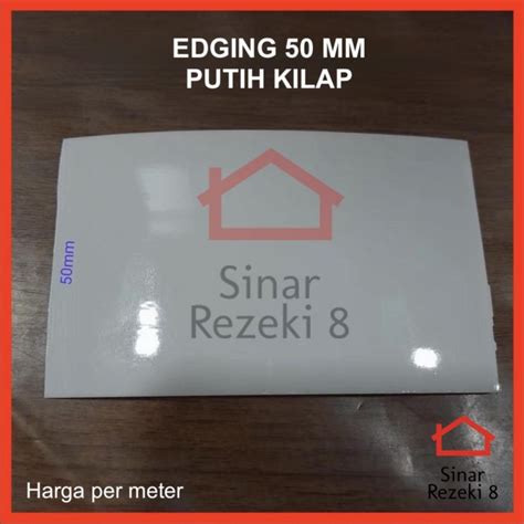 Jual Edging Hpl Mm Putih Glossy Kilap Doff Solid Taco Pvc