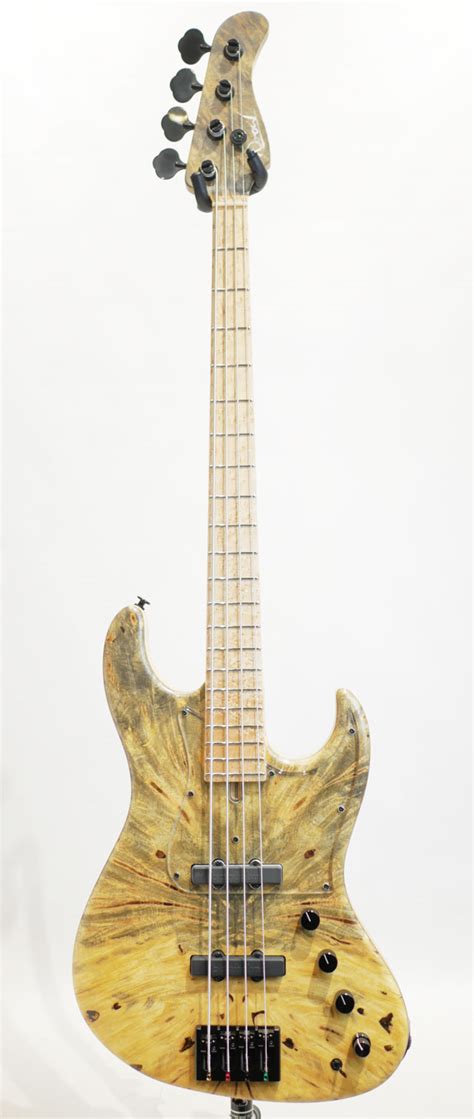 Wood Custom Guitars Vibe 4 Buckeye Burl Top 商品詳細 【mikigakki】 Miki Bass Side【ベース専門店】 ウッド