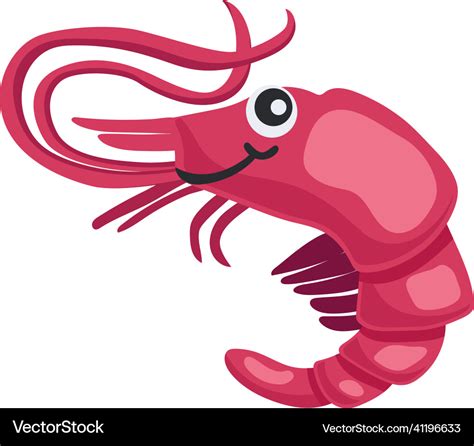 Prawn Cartoon Icon Royalty Free Vector Image Vectorstock