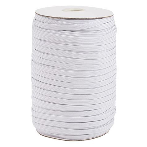 White Yards Length Width Braided Elastic Cord Elastic Band