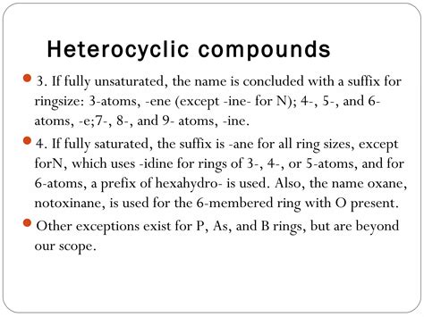 Heterocyclic Compounds Classification Nomenclature Ppt