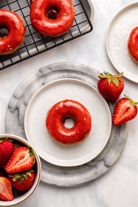 Baked Strawberry Donuts Vegan And Gluten Free From My Bowl