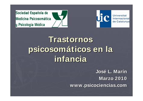 Pdf Trastornos Psicosom Ticos En La Infancia Factores Ps Quicos