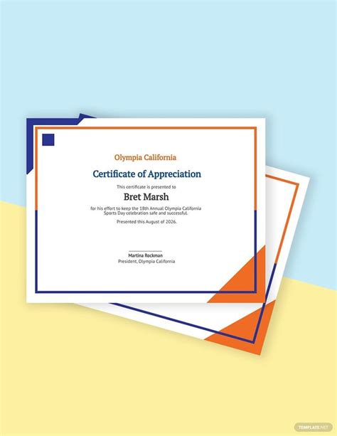 Certificate of Sports Day Template