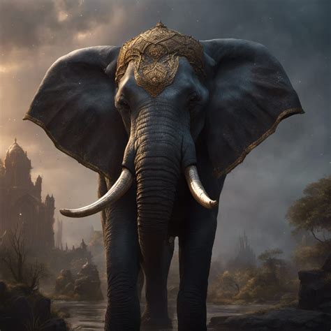 Elephant Gothic Fantasy A Masterpiece 8k Resolution Dark Fantasy