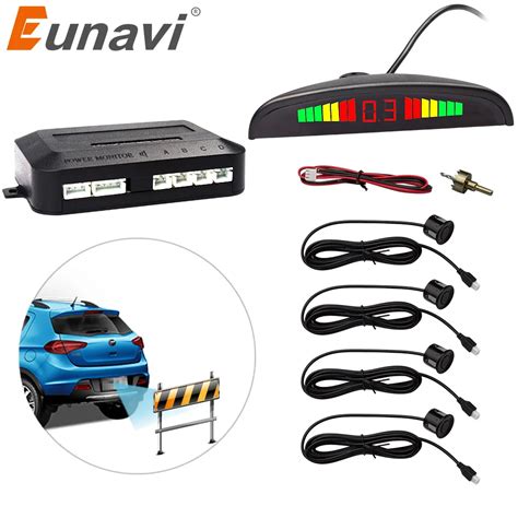 Eunavi Set Auto Parktronic Led Parking Sensor Kit Display Sensors