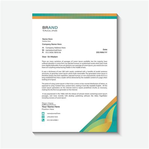 company letterhead design 39204270 Vector Art at Vecteezy